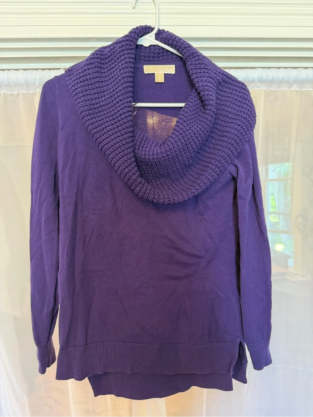 Michael Kors Purple Cowl Neck Sweater